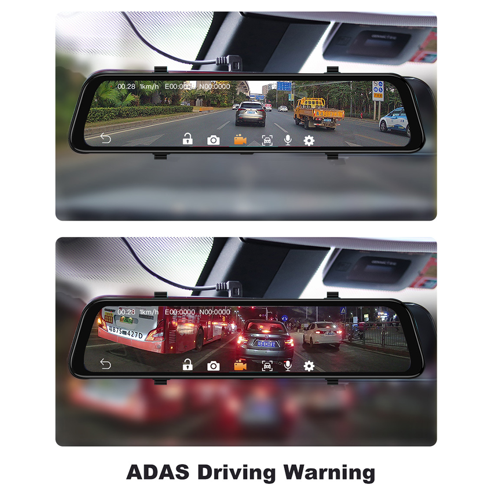 4G Android Smart Rearview Mirror - Dash Cam, Reverse Cam, GPS Tracking ...