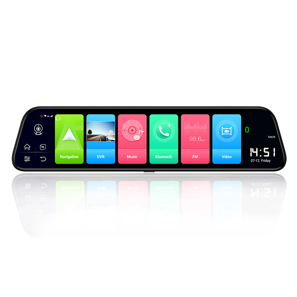 4G Android Smart Rearview Mirror - Dash Cam, Reverse Cam, GPS Tracking ...