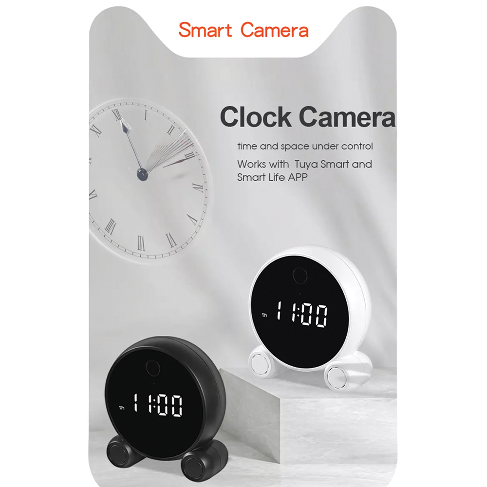 TUYA SMART HIDDEN CAMERA ALARM CLOCK – Enersave Solutions